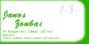 janos zombai business card